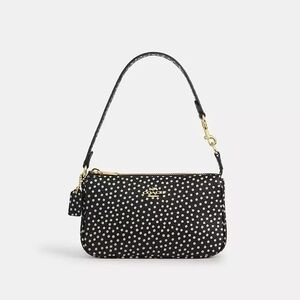 New! Coach Black and White Polka Dot NOLITA 19